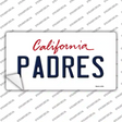 Padres California State Novelty Sticker Decal Small