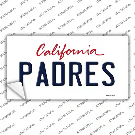 Padres California State Novelty Sticker Decal Small