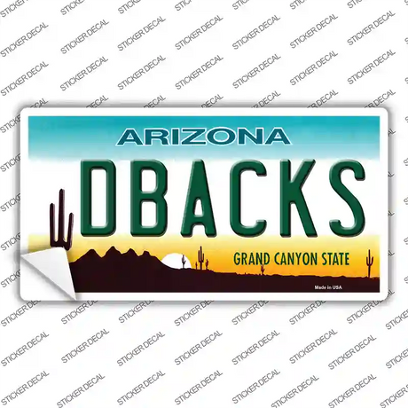 Dbacks Arizona State Novelty Sticker Decal Small