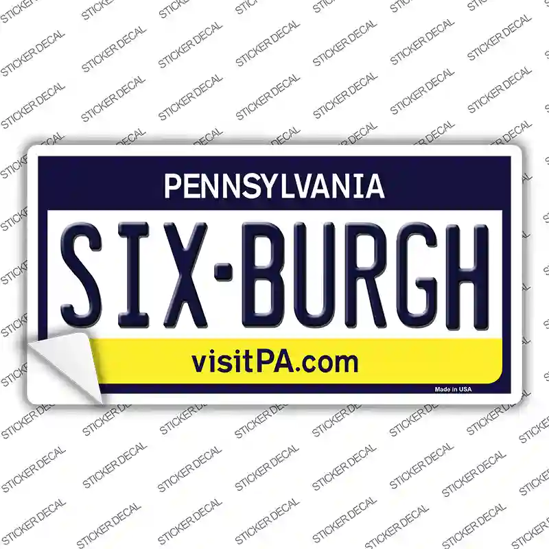 Sixburgh Pennsylvania Steelers Novelty Sticker Decal