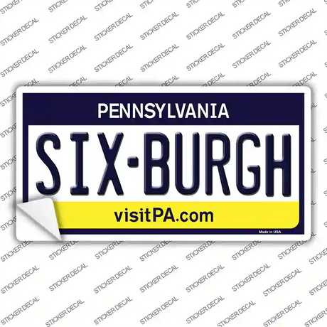 Sixburgh Pennsylvania Steelers Novelty Sticker Decal Small