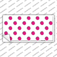 Hot Pink Polka Dots White Novelty Sticker Decal