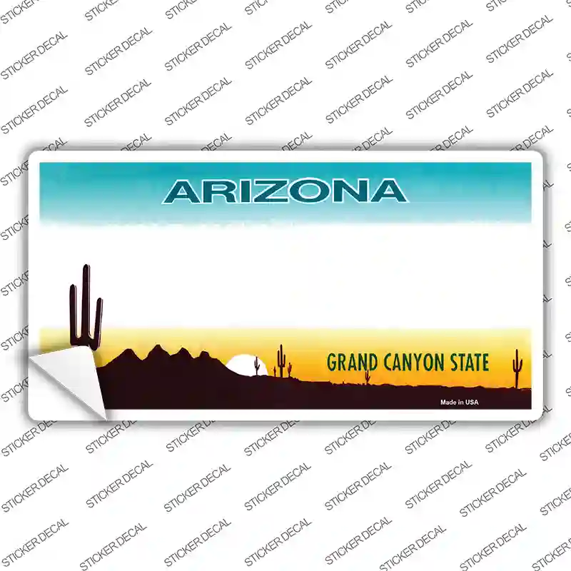 Arizona State Blank Novelty Sticker Decal Small