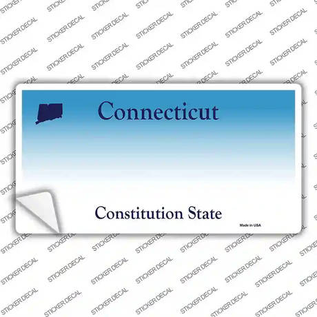 Connecticut State Background Novelty Sticker Decal Small