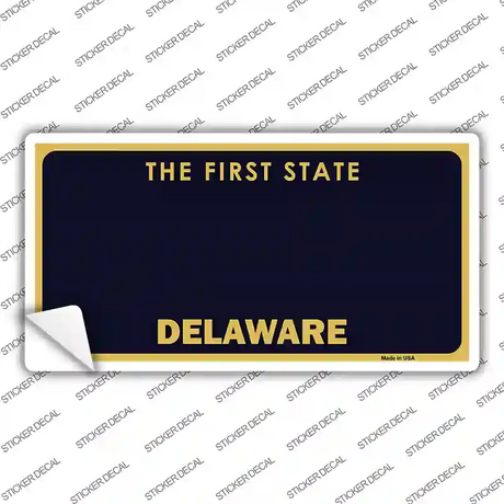 Delaware State Blank Novelty Sticker Decal Small