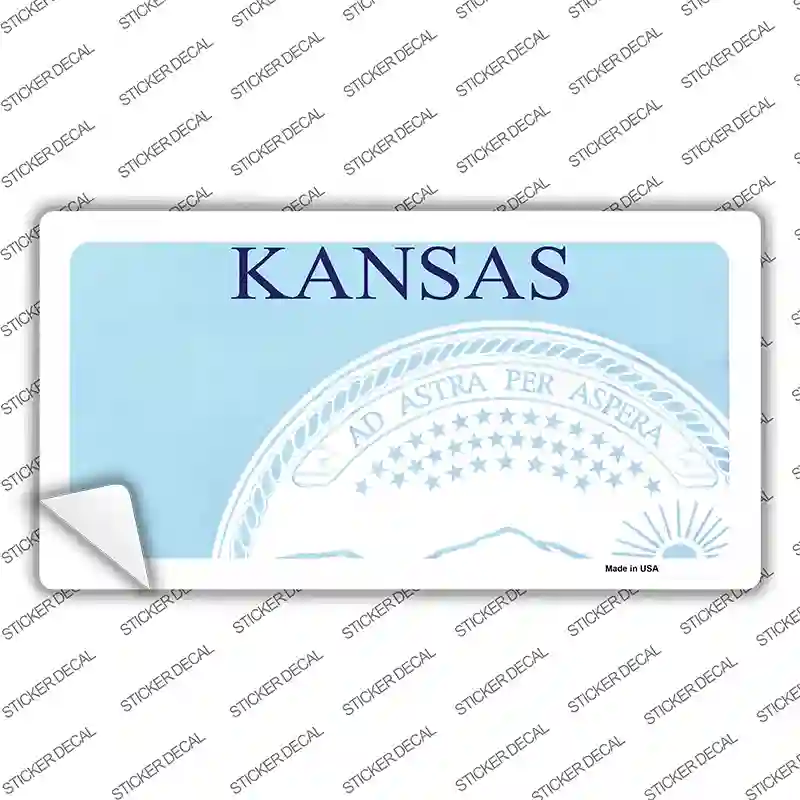 Kansas State Blank Novelty Sticker Decal Small