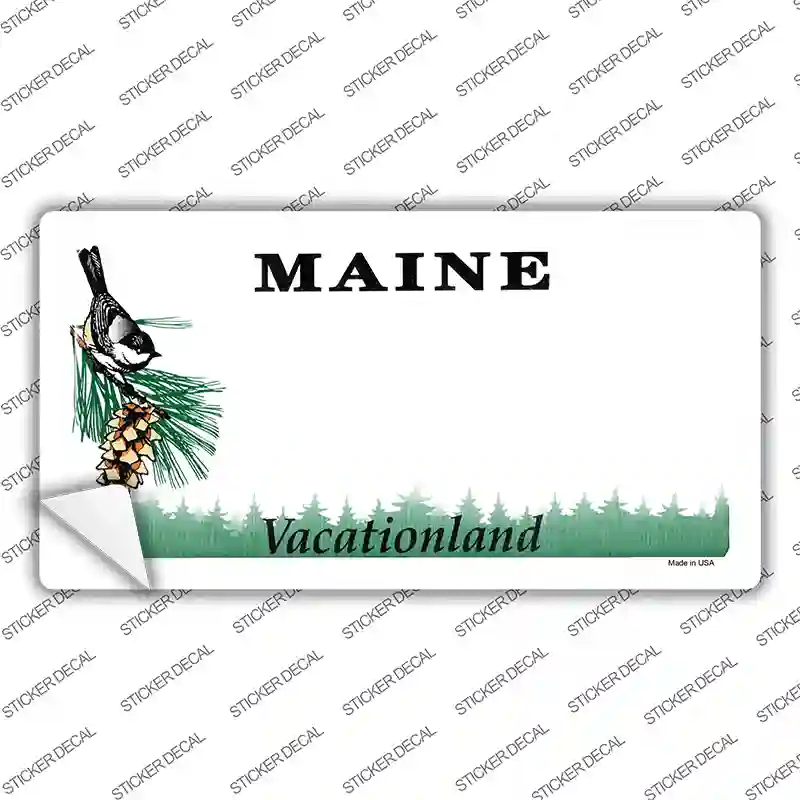 Maine State Blank Novelty Sticker Decal Small