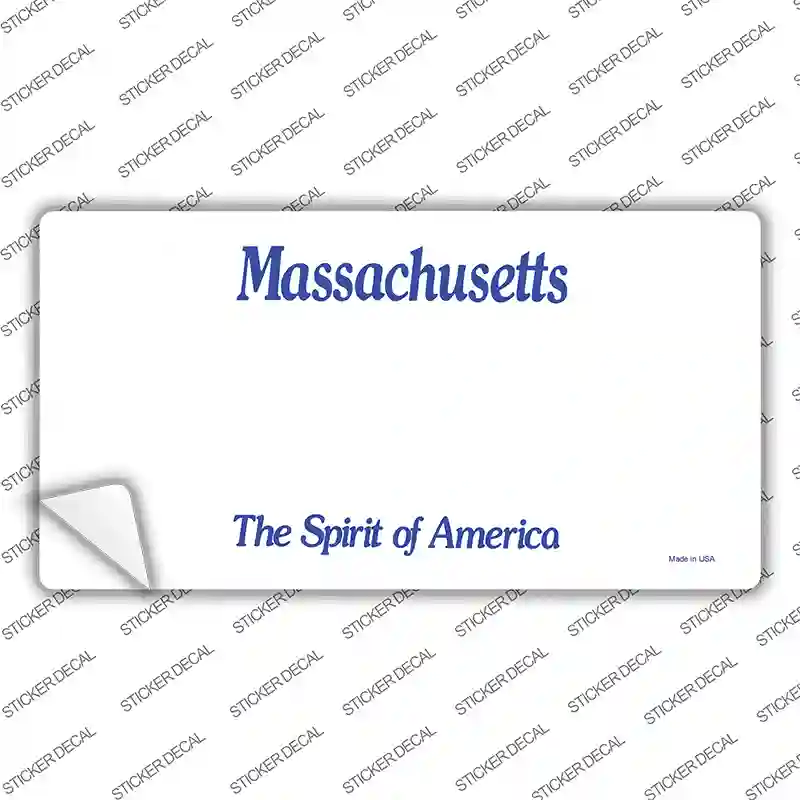 Massachusetts State Blank Novelty Sticker Decal