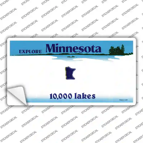 Minnesota State Blank Novelty Sticker Decal Small