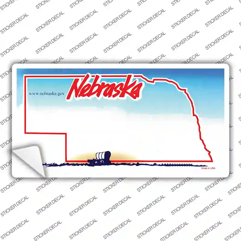 Nebraska State Blank Novelty Sticker Decal Small