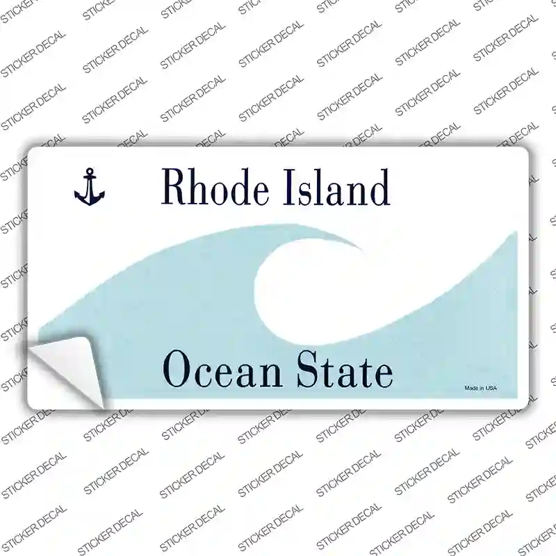 Rhode Island State Blank Novelty Sticker Decal Small