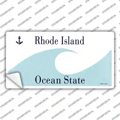 Rhode Island State Blank Novelty Sticker Decal Small