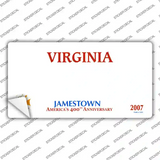 Virginia State Blank Novelty Sticker Decal Small