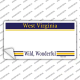 West Virginia State Blank Novelty Sticker Decal Small