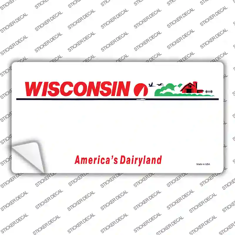 Wisconsin State Blank Novelty Sticker Decal Small