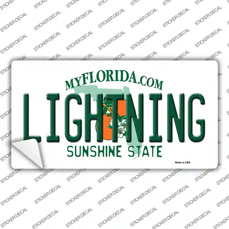 Lightning Florida State Novelty Sticker Decal
