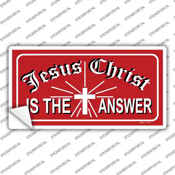 Jesus Christ Is The Answer Novelty Sticker Decal | Smart Blonde