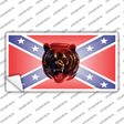 Confederate Flag Grizzly Bear Novelty Sticker Decal Small