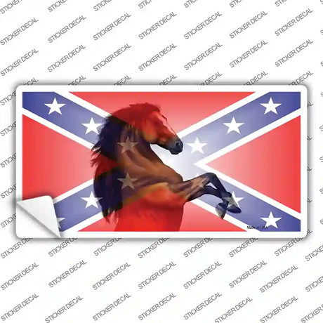 Confederate Flag Stallion Horse Novelty Sticker Decal Small