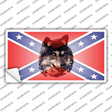 Confederate Flag Wolf Novelty Sticker Decal Small