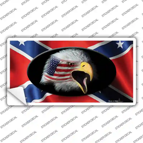 Rebel Flag American Eagle Novelty Sticker Decal Small