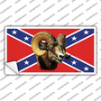 Confederate Flag Ram Novelty Sticker Decal Small