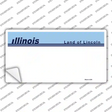 Old Illinois State Blank Novelty Sticker Decal Small