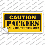Caution Packers Novelty Sticker Decal