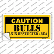 Caution Bulls Fan Novelty Sticker Decal