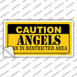 Caution Angels Fan Novelty Sticker Decal Small