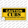 Caution Cubs Fan Novelty Sticker Decal Small