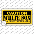 Caution White Sox Fan Novelty Sticker Decal Small