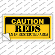 Caution Reds Fan Novelty Sticker Decal Small