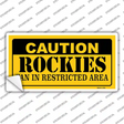 Caution Rockies Fan Novelty Sticker Decal Small