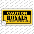 Caution Royals Fan Novelty Sticker Decal Small