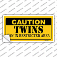 Caution Twins Fan Novelty Sticker Decal Small