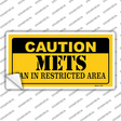 Caution Mets Fan Novelty Sticker Decal Small