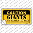 Caution Giants Fan Novelty Sticker Decal Small