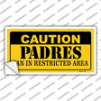 Caution Padres Fan Novelty Sticker Decal Small