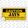 Caution Jays Fan Novelty Sticker Decal Small