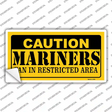 Caution Mariners Fan Novelty Sticker Decal Small