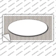 Tan White Chevon White Center Oval Novelty Sticker Decal