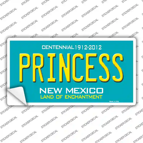 Princess New Mexico Teal Novelty Sticker Decal Small