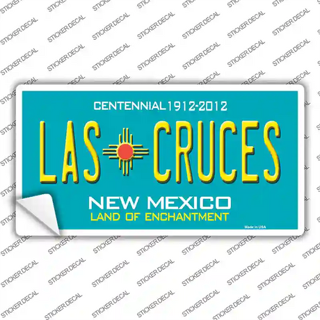 Las Cruces New Mexico Teal Novelty Sticker Decal Small