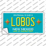 Lobos New Mexico Teal Novelty Sticker Decal Small