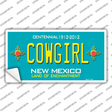 Cowgirl New Mexico Teal Novelty Sticker Decal Small