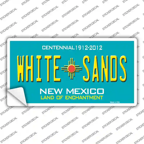 White Sands New Mexico Teal Novelty Sticker Decal Small