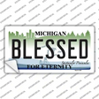 Blessed Michigan State Novelty Sticker Decal Small