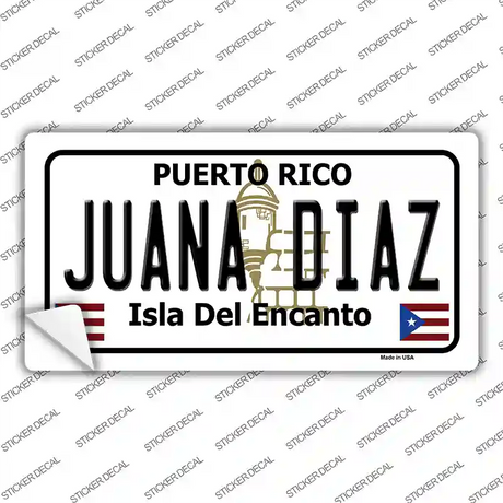 Juana Diaz Puerto Rico Novelty Sticker Decal Small