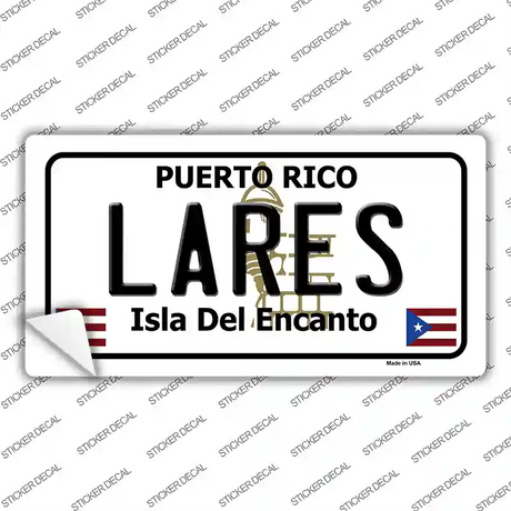 Lares Puerto Rico Novelty Sticker Decal Small